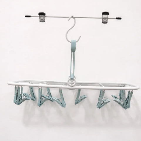 YCSF - Foldable Laundry Hangers - 12 Clips - Grey - Rectangle