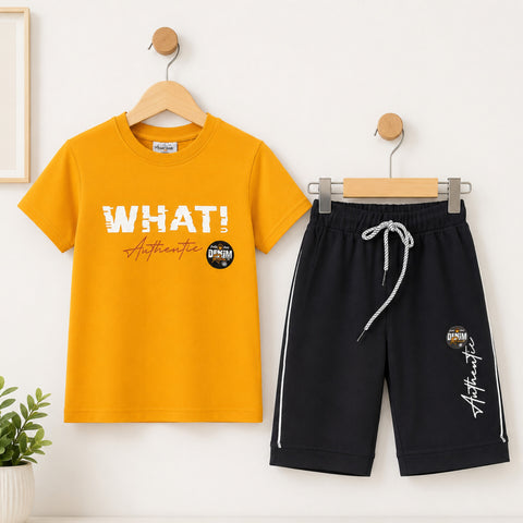 SD - T-Shirt & Short - Yellow - What