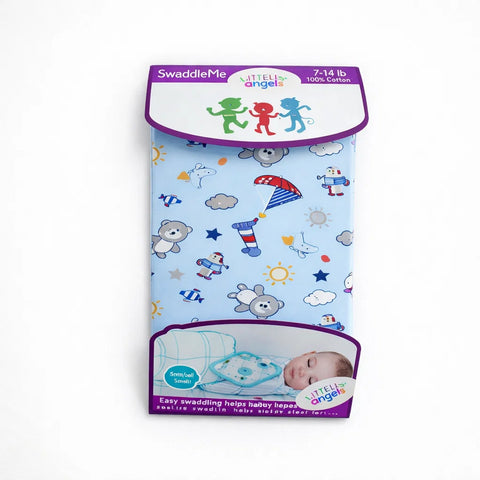 Little Angels - Swaddle Wrap - Blue - Party Bear
