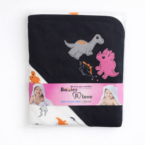 BRL - Cotton Interlock - Wrapping Sheet - Navy - Dino