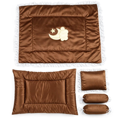 Royal's - 5 Pieces - Baby Bedding Set - Golden Brown