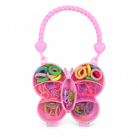 Butterfly Shaped - Girl's Accessory Set - Ponies Catchers Bands