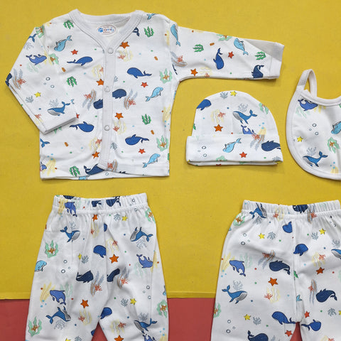 Montaly - 5 Pieces - Gift Set - Whale - Pakistan