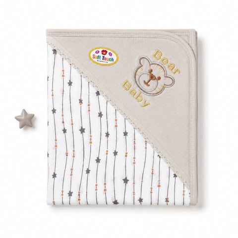 Newborn Cotton Wrapping Sheet - Grey - Star Threads - ST