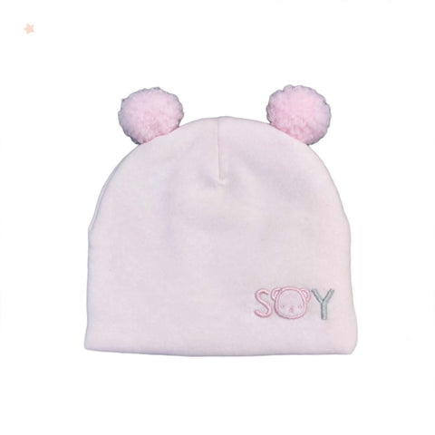 Imported Soft Winter Cap - SOY Pink –  (0–3 Months)