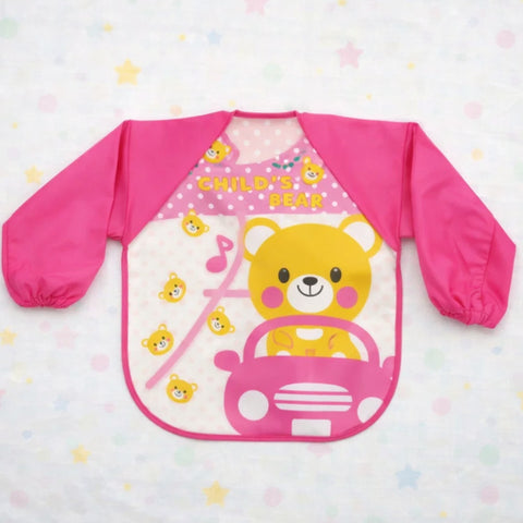 Apron Bib - Pink - Bear