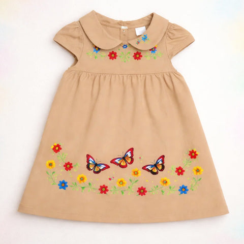 PR - Embroidered Frock - Skin - Butterfly & Flowers