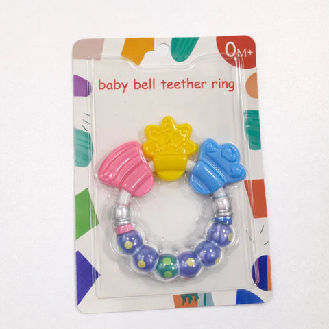 Baby Bell Teether Ring - Blue - ZZX-8014
