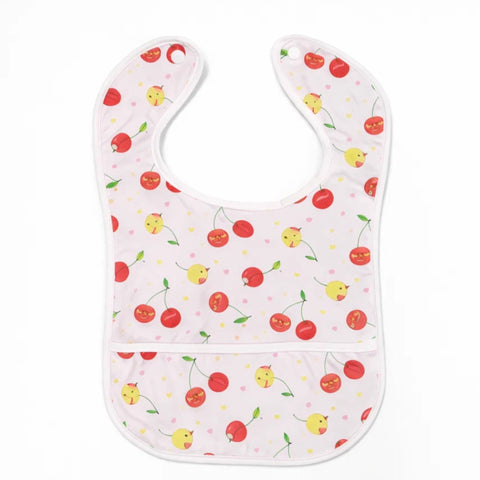 Meme - Baby Bib - Light Pink - Cherries