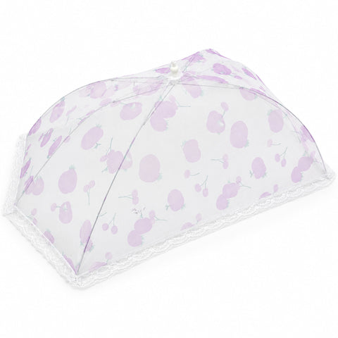 Stainless Steel - Foldable Umbrella Mosquito Net - Purple - Fruits