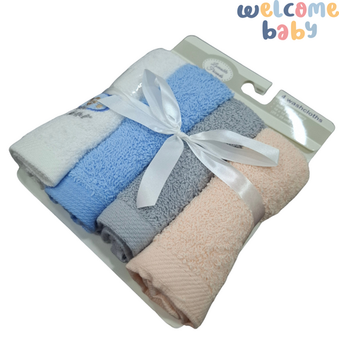 Loveable Friends - Pack of 4 Face Towels - Bear
