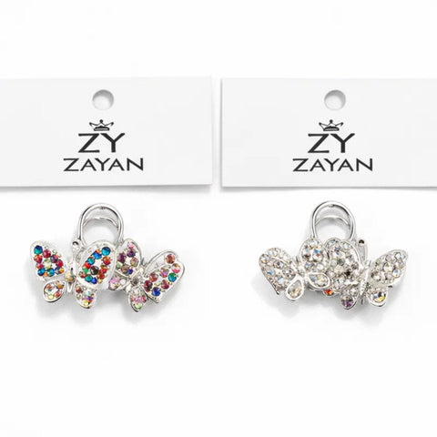 Pack of 2 - Metal Fancy Catchers - Multi & White - Butterfly