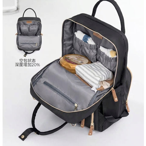 Alamom - Waterproof Diaper Backpack - Black