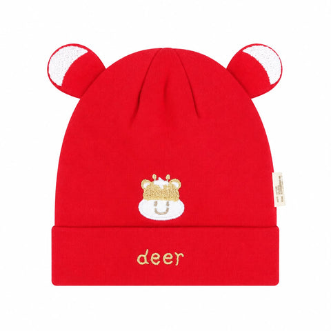 Imported Soft Winter Cap - Red Deer –  (0–3 Months) (Copy)
