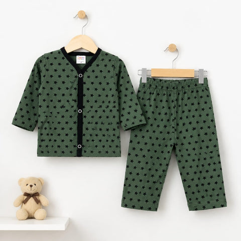 Cotton Jersey Night Suit - Green - Twinkle - 26 - TBS