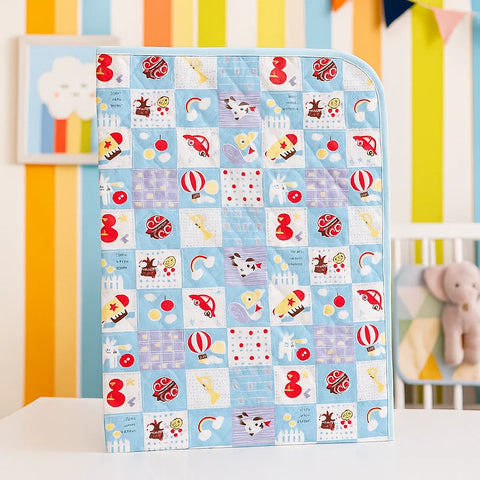 Diaper Changing Sheet - Large - Blue - Balloons