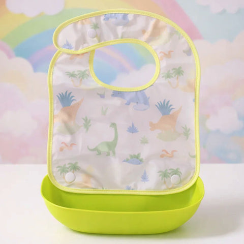 Enfant - Silicon Container Bib - Dinosaur