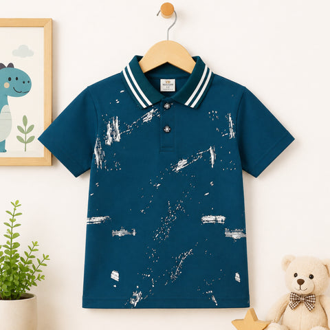 TA - Short Sleeve - Polo T-Shirt - Zinc - Paint