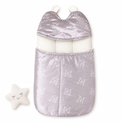 Silk Newborn Carry Nest – Grey Welcome | Soft Baby Sleeping Bag & Portable Carry Bed