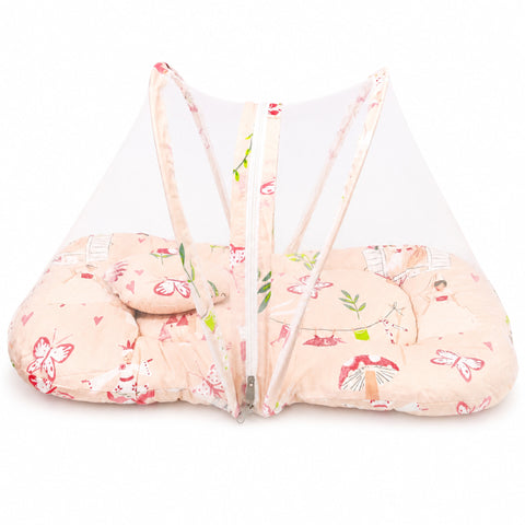Infant Mosquito Bed Net - Pink - Mushroom - 26