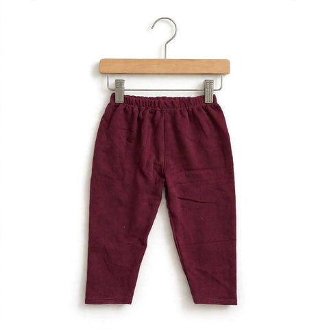 Terry Baby Trouser – Plum | Winter Trouser 3 Months–6 Years