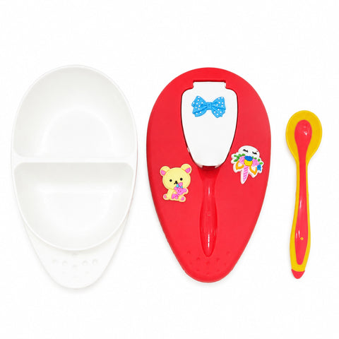 2 Pieces Infant Feeding Set - Characters - Red
