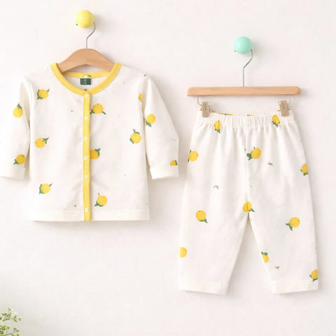 TBS - Cotton Jersey - Night Suit - Yellow - Lemon - 26