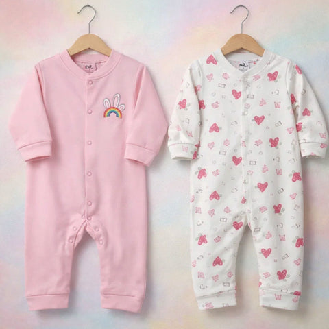 BRL - Pack of 2 Sleep Suits - Cotton Interlock - Rainbow