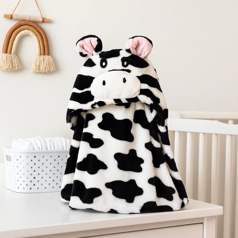 Kolaco - Hoodie Blanket - Black - Cow