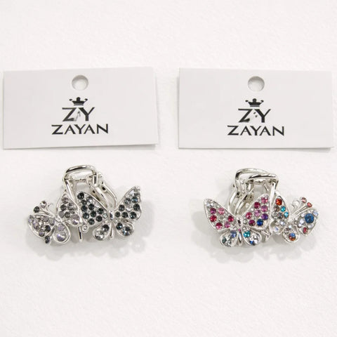 Pack of 2 - Metal Fancy Catchers - Black & Multi - Butterfly