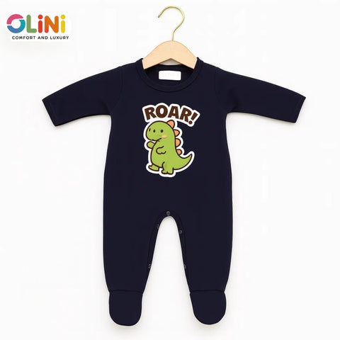 OLINI - Fleece - Romper - Navy - Dragon Roar