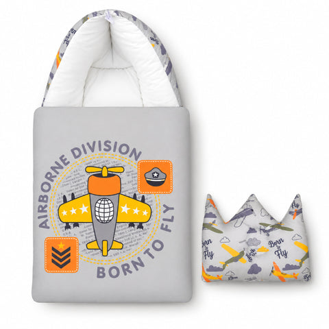 Cotton - Hooded Carry Nest - Grey - Airborne - 26