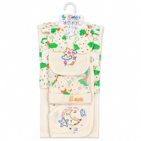 Kiddy's - Cotton Interlock - 7 Pieces - Clouds - Starter Set - Yellow