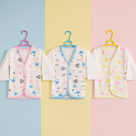 Pack of 3 - Front Open Vests - Printed