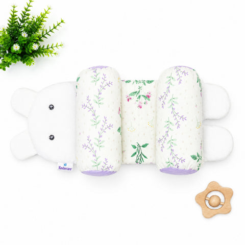 Head Shaping Pillow for Round Head - Light Purple - Leaves