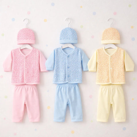 B&B - Cotton Jersey - Newborn Night Suits - BPY - Dots - 26