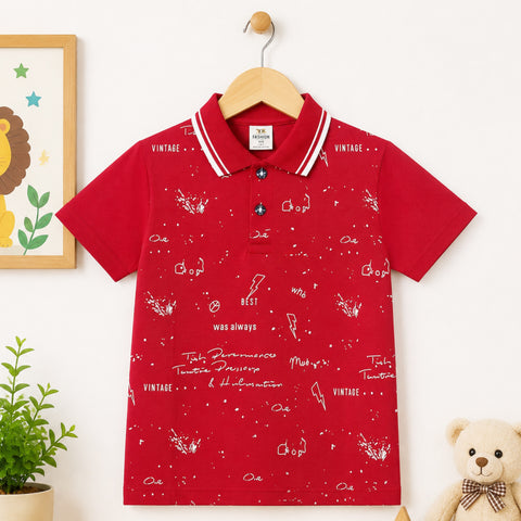 TA - Short Sleeve - Polo T-Shirt - Red - Best