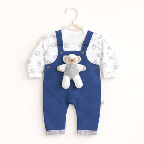GM - Dungaree - Blue - Stuff Toy Bear