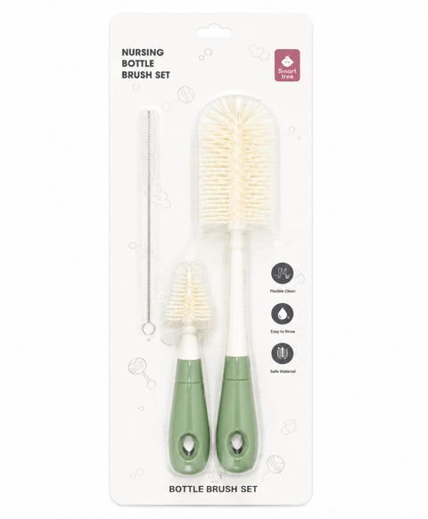 Nursing Feeder Cleaning Brush Set - 3 In 1 - Green