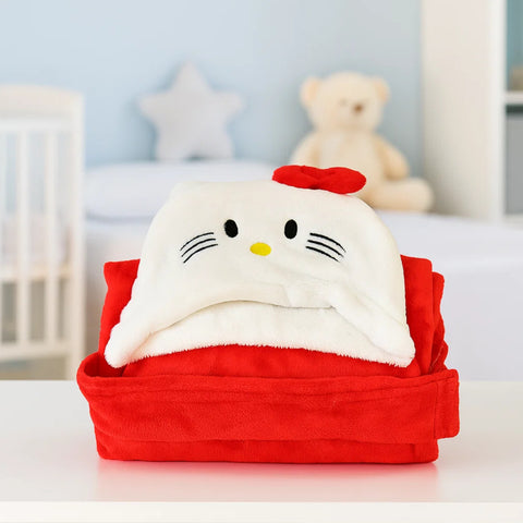 Kolaco - Hoodie Blanket - Red - Hello Kitty