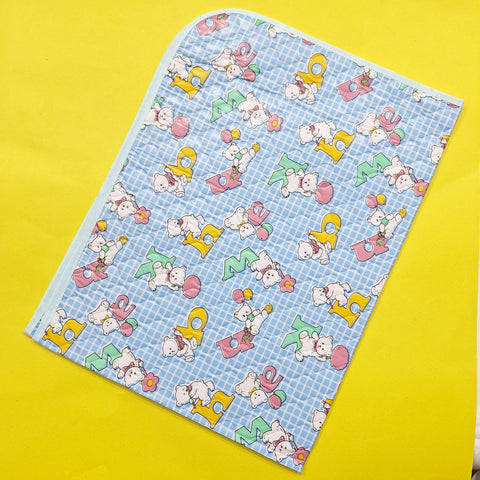 Diaper Changing Sheet - Large - Blue - Alphabets