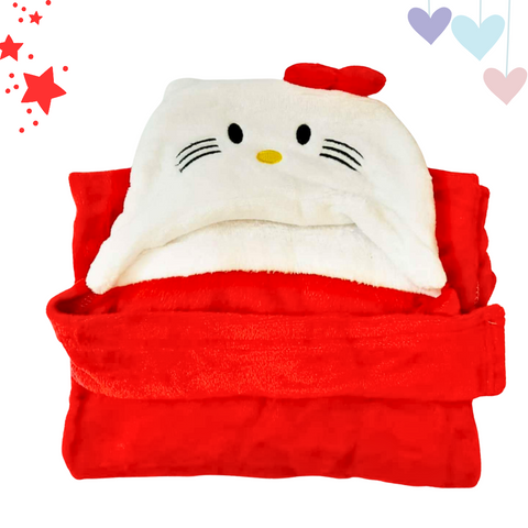 Kolaco - Hoodie Blanket - Red - Hello Kitty