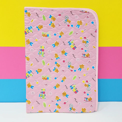 Diaper Changing Sheet - Large - Pink - Bear