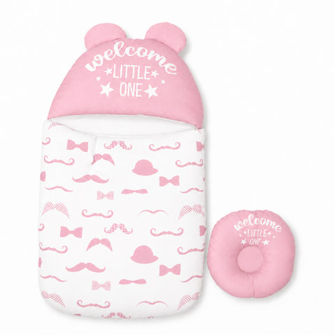 Cotton - Hooded Carry Nest - Pink - Little One - 26