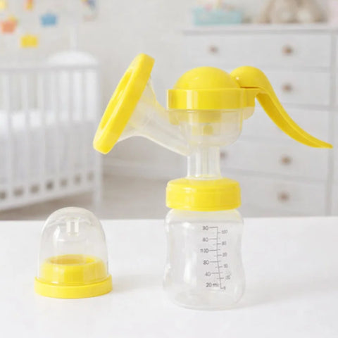 Choice - Manual Breast Pump & Feeding Bottle - Yellow