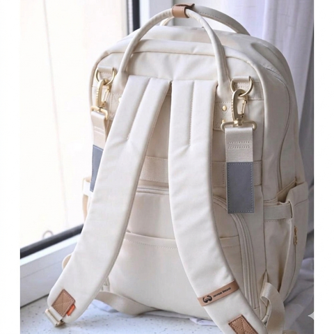 Alamom - Waterproof Diaper Backpack - Off White