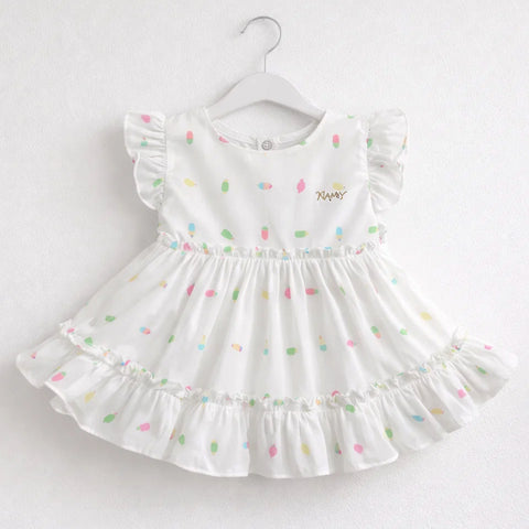 Stufz - Cotton Frock - White - Ice Cream