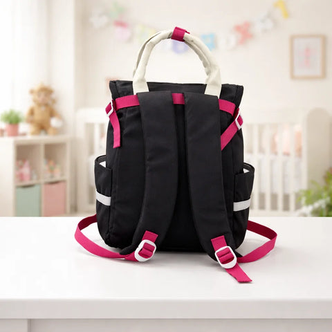 QISEMAO - Waterproof Diaper Backpack - Black