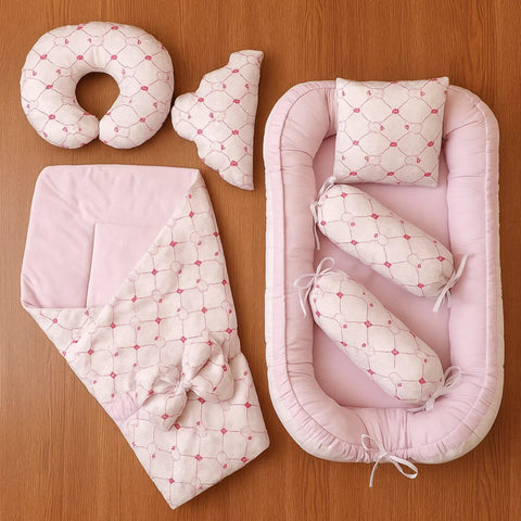 Velvet - 7 Pieces - Snuggle Bed - Pink - Candy - 25