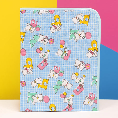 Diaper Changing Sheet - Large - Blue - Alphabets